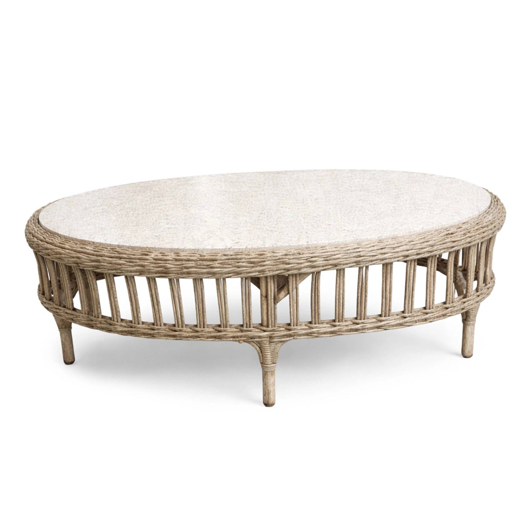 Fjäderö soffbord gråbeige 120x62 cm - Beige/Taupe