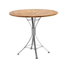 Cappuccino bord Ø80 cm - Silver/Träfärg