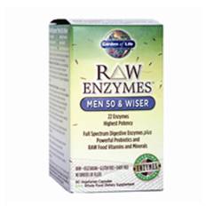 Garden of Life, RAW Enzymes Men, 50 & Wiser 90 caps