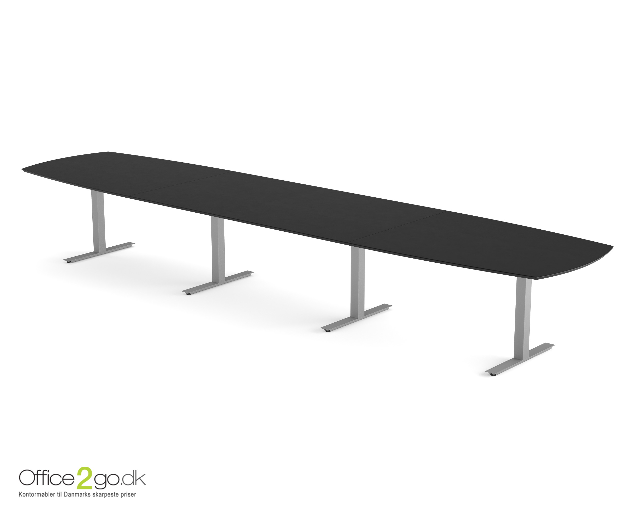 Square mødebord (tøndeformet bordplade) - 480 cm - Gråt