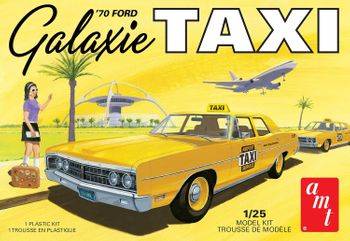 AMT 1243 1970 Ford Galaxie Taxi 1/25 Plastbyggsats