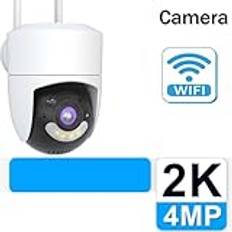 Säkerhetskameror, WiFi-kamera utomhus 2K 4MP 5G wifi-övervakningskameror Ai-spårning Smart hemsäkerhetsskydd CCTV IP-kamera(T Camera)