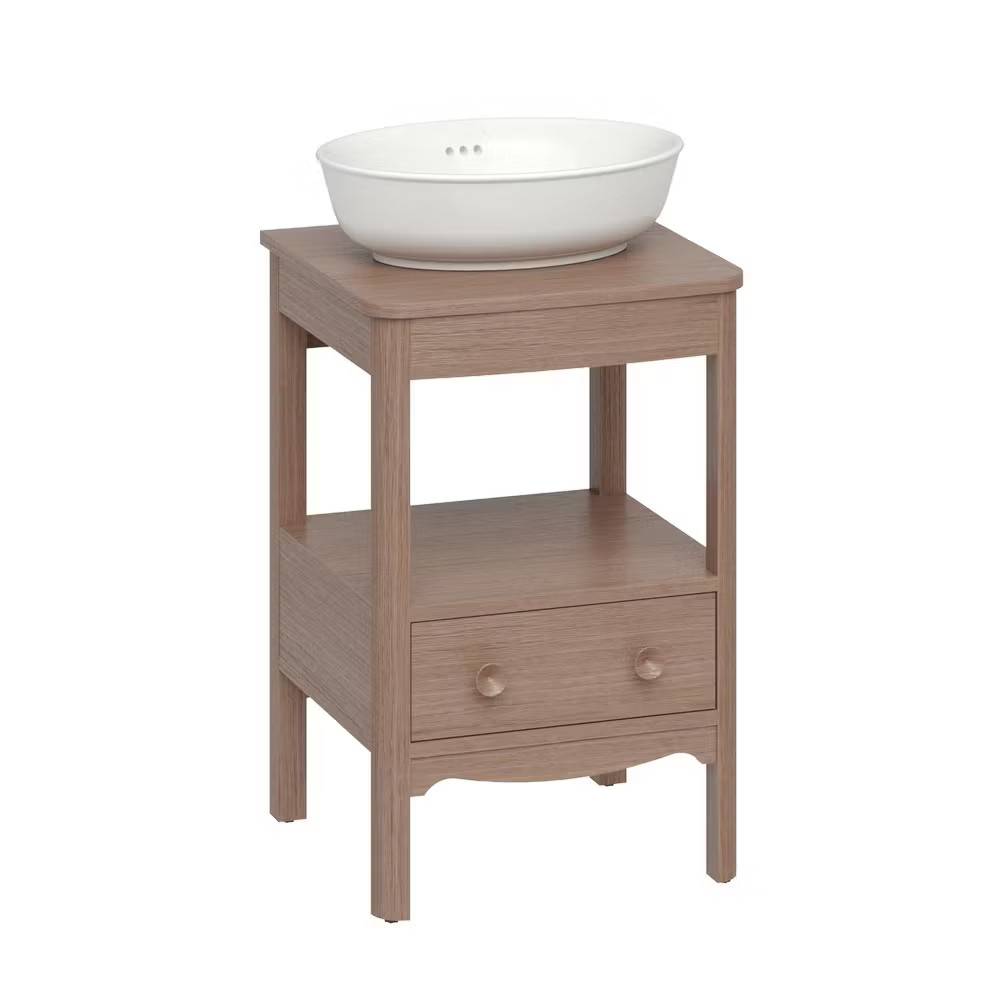 Tvättställsskåp Burlington Guild 56 cm: Mörk ek / Nej