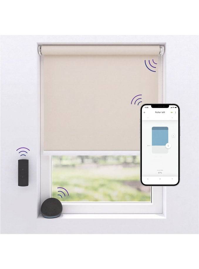 MotionBlinds - Wireless Electric Sort-Out Rollerblind 120x190cm - Sand