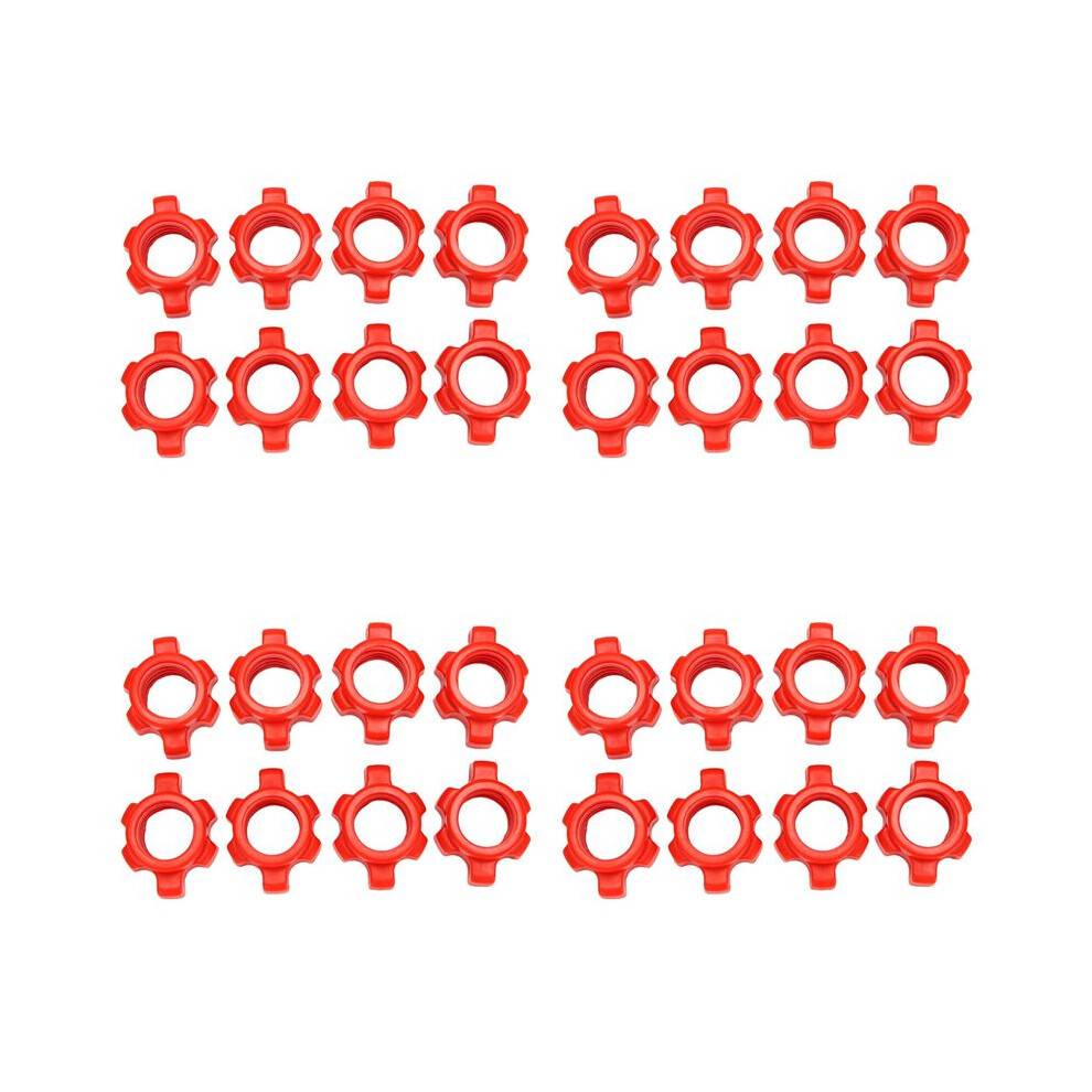 32PCS Dumbbell Nut,Dumbbell Rod Nut,Spinlock Collars for Barbells Bars Training Sports Accessories