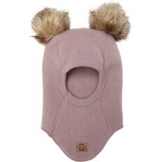 Mikk-Line Wool Fullface w. Pom Stl. 86/92Y unisex - Elefanthatt Från Magasin - Twilight Mauve (86/92Y)