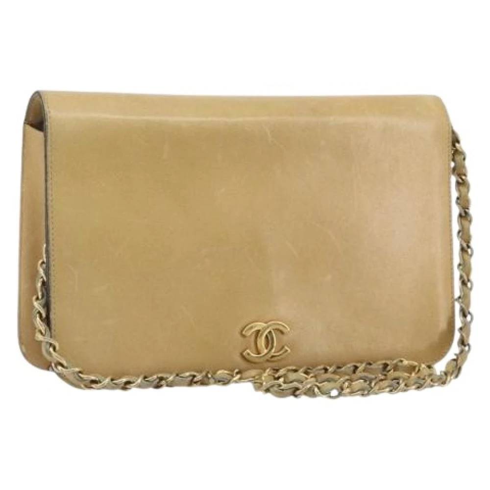 Chanel Vintage Pre-owned Vintage Skuldertaske - Vintage - Dame - Beige - ONE SIZE - Uld
