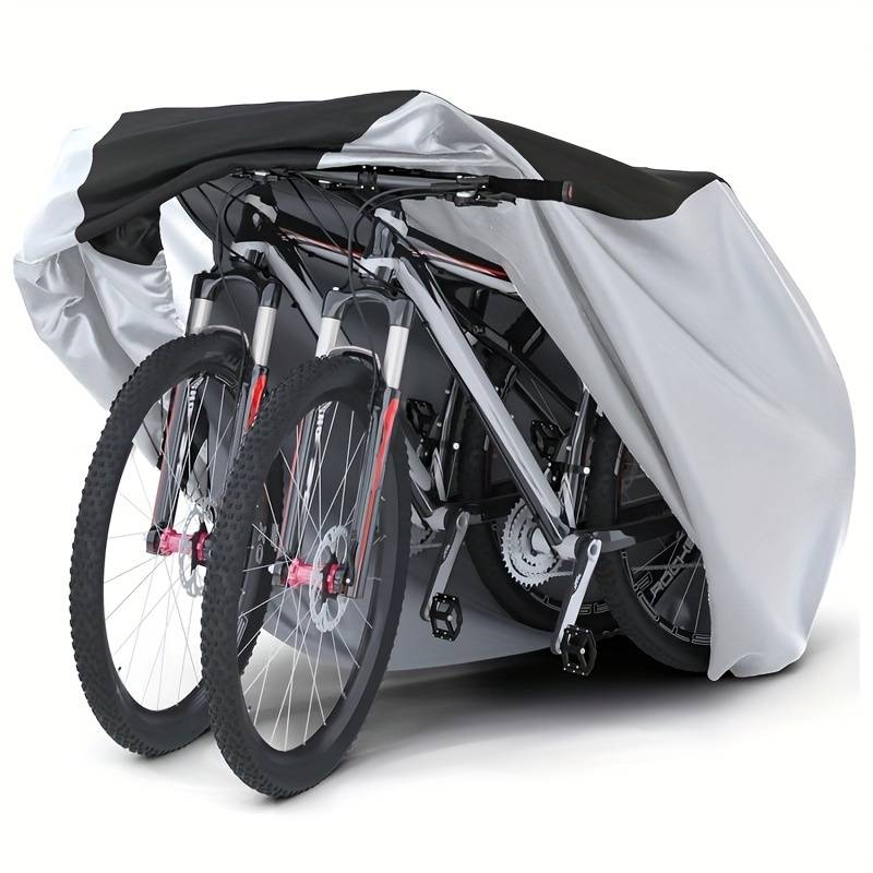 TEMU Bike Covers For 2 Or 3 Bikes, 2xl Size Outdoor & Anti-uv Bicycle Covers With Lock Hole For Electric Bikes