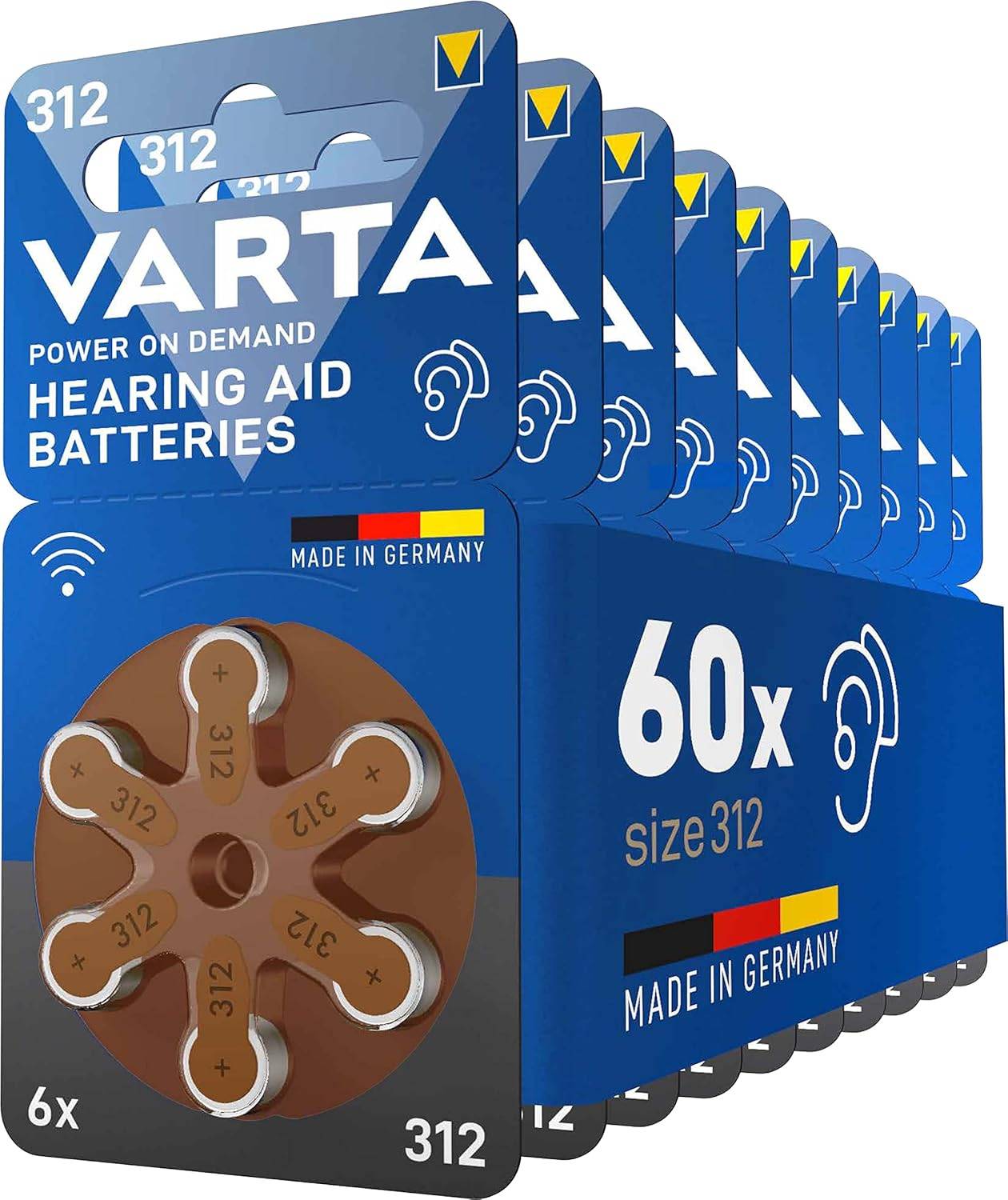 Varta 312 hörapparatsbatteri 60-pack