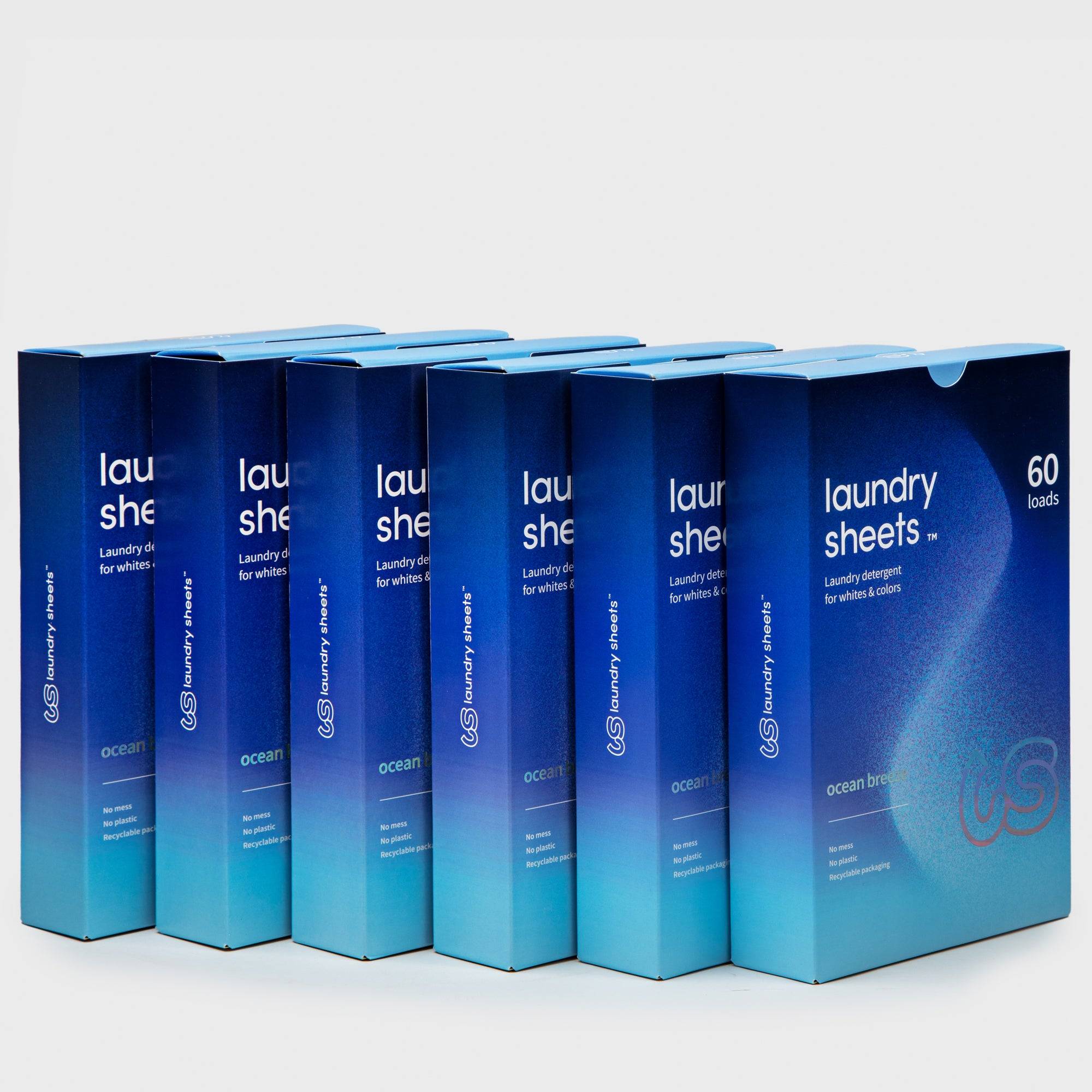 Laundry Sheets - 60 Tvättar - Havsbris / 6-pack [10% rabatt]