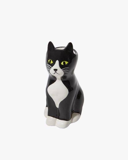 Cat Vase Black
