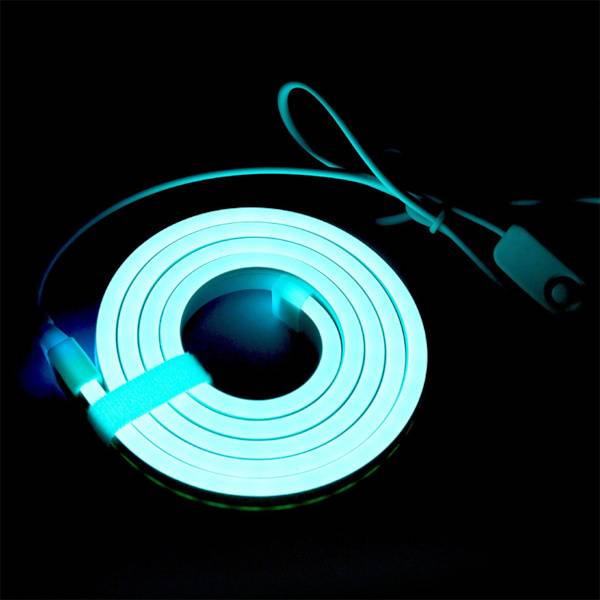 Ice Blue USB Neon LED-remsa med beröringsfri svepströmbrytare, PVC flexibel, IP67 vattentät, 5V (1m, 3m, 5m) 3m