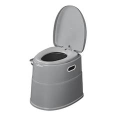 Campingtoilet med integreret toiletrulleholder - delbart i 3 dele - Grå - Hurtig levering