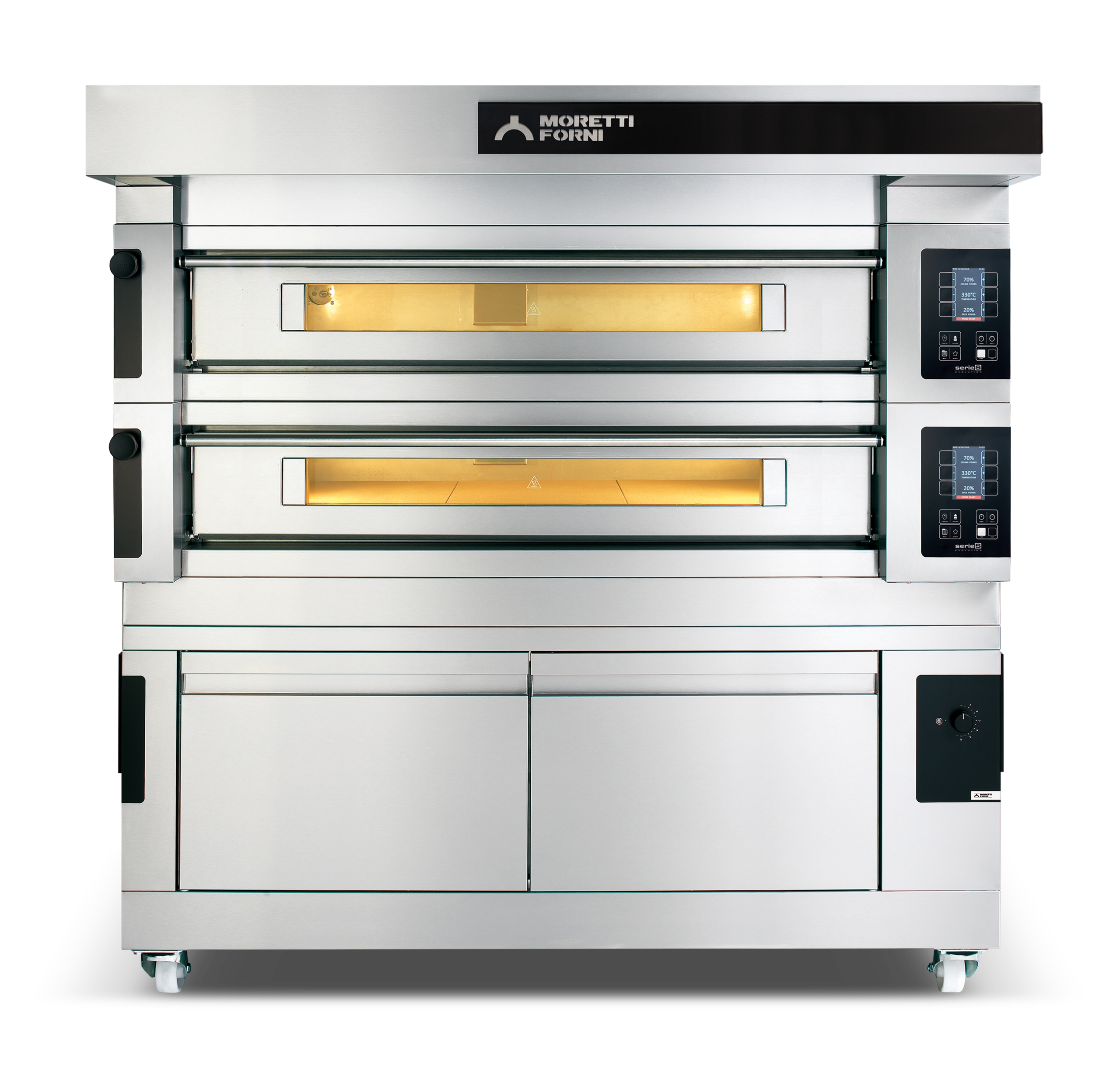 Moretti Forni - S140E, Pizzaovn MOD 2/L inkl. Varmeskab