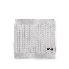 Kids' cable-knit snood with embroidered logo