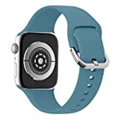 lopolike Kompatibelt med Apple Watch-armband 44 mm, för kvinnor/män, mjukt silikonband, ersättningsarmband för Apple Watch Series 8/7/iWatch Series 8 7 6 5 4 3 2 1 SE, WhiteA5, WhiteA5, 44mm