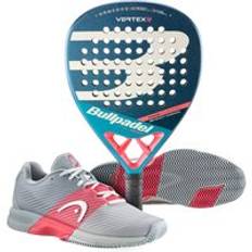 Padel Racket BULLPADEL VERTEX 03 Woman 2023 DELFI BREA + Shoes HEAD REVOLT PRO 4 CLAY Grey Woman GRCO