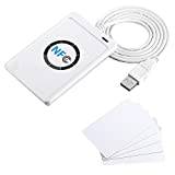 Akozon ACR122U Kontaktfri IC-kortläsare NFC RFID Reader Writer ACR122U ISO 14443A B + fri programvara i vitt