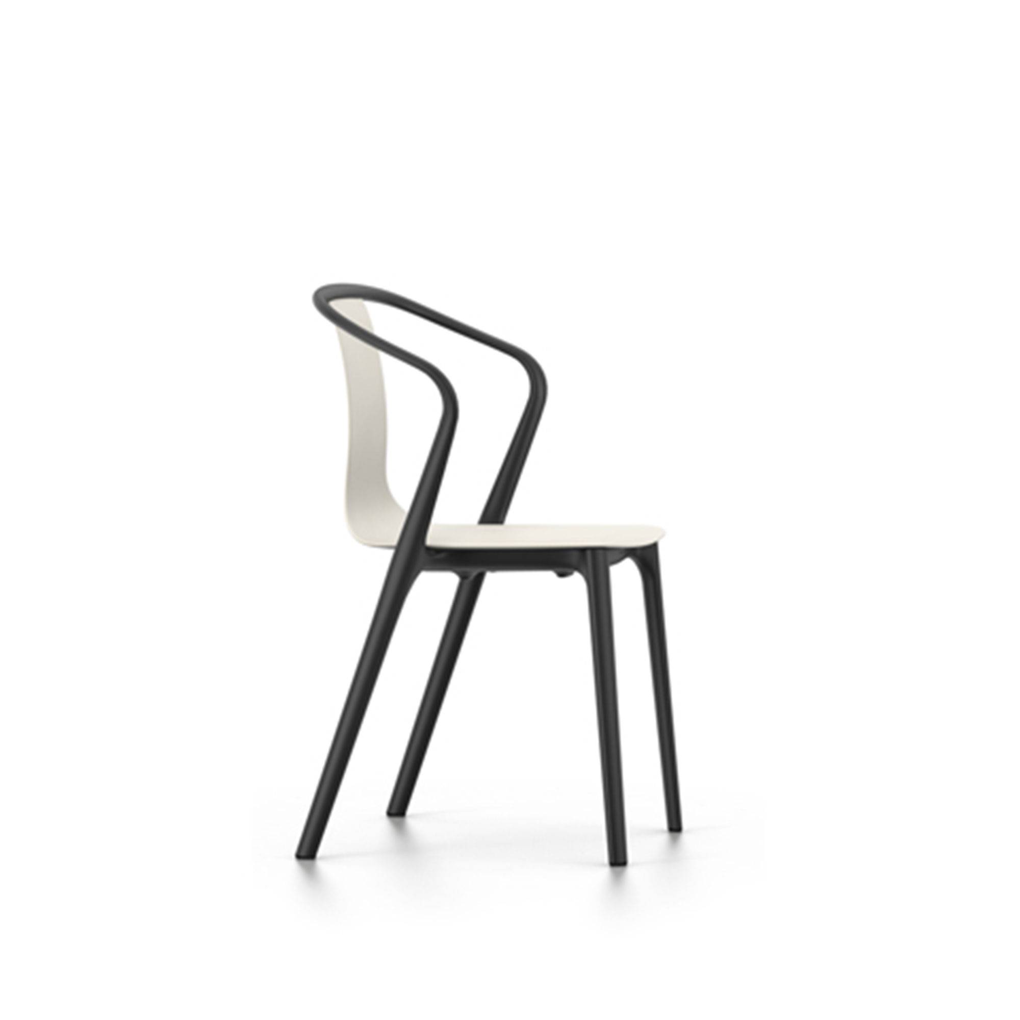 Vitra - Belleville - Armchair, Plastskal, Cream - Matstolar - Ronan & Erwan Bouroullec - Vit - Metall/Plast
