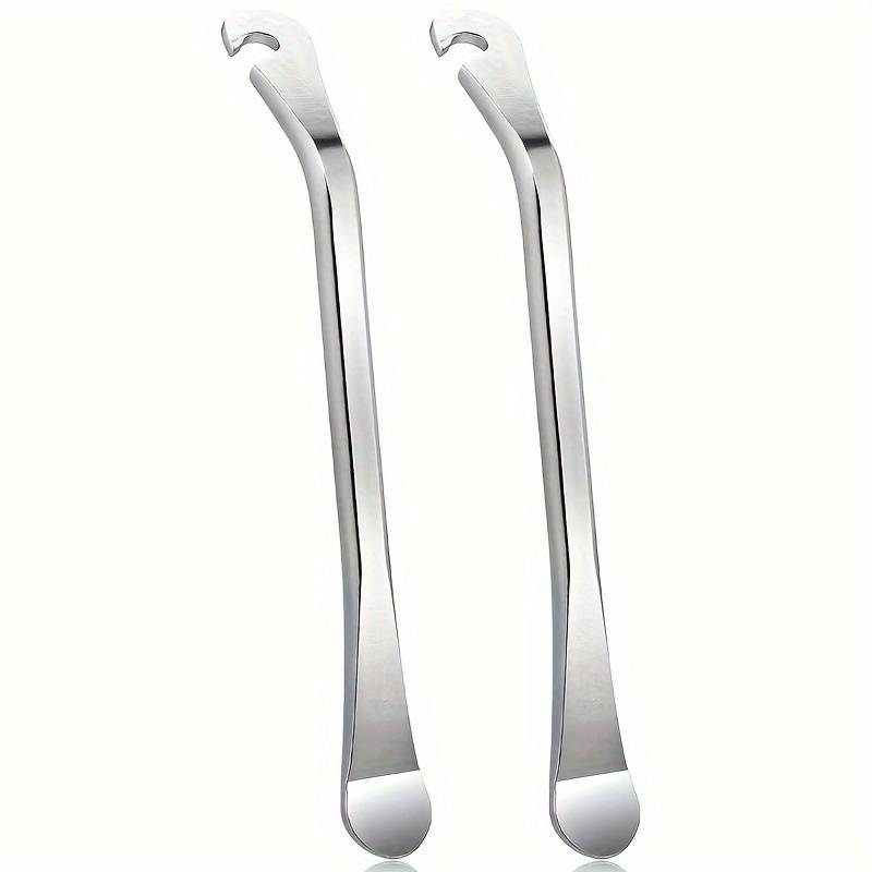 2 Pack Bicycle Tire Iron Spoons Stainless Steel Tyre Spoon Bike Tire Changing Tools Mountain Bike Tire Levers Road Bike Tube