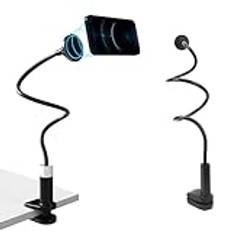 Goose Neck-telefonhållare, Flexibelt Långarmstelefonfäste för Skrivbord, Magnetiskt Flexibelt 360 Graders Metallställ för Mobiltelefoner för IOS 15 14 13 12