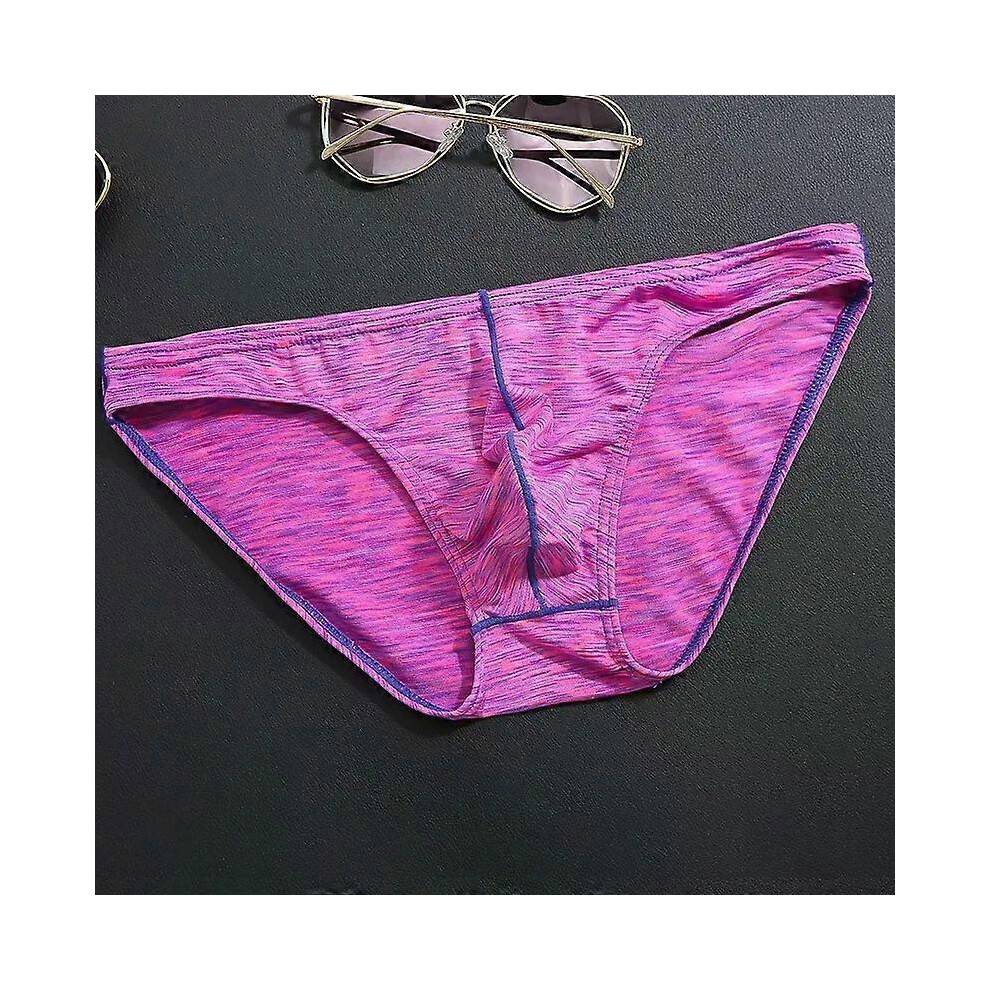 (XL, anhong) Men's Simple Bikini Gay Comfy Bulge Pouch Briefs Youth Breathable Elastic Hip Lift Quick Dry Sports Panties Fashion Mankini