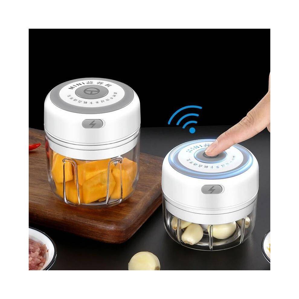 (Pink, 250ml) Mini USB Wireless Electric Garlic Masher, Press Mincer, Vegetable Chili Meat Grinder, Food Chopper Kitchen Tools - 100/250ml