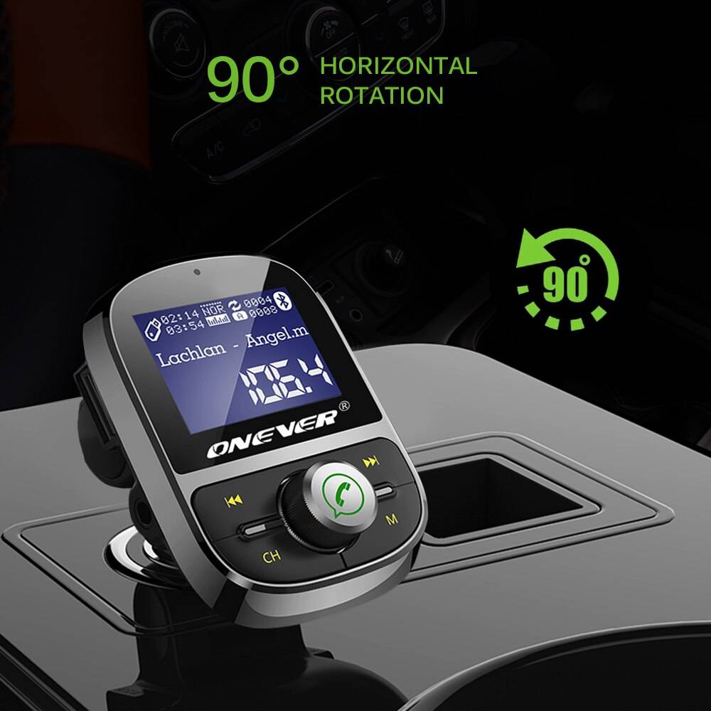 Onever bil mp3 spelare fm-sändare bil mp3 spelare 3.1a usb bluetooth 4.1 bil mp3 kit stöd tf kort u disk s aux out
