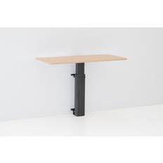 Compact väggmonterat bord svart/bokfanér 100x80 cm - Svart