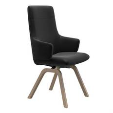 Stressless Chilli høj med arm - Sort læder