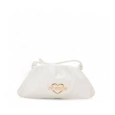 Love Moschino, Väska, Dam, ONE Size, Guld Logo Clutchväska med Rem