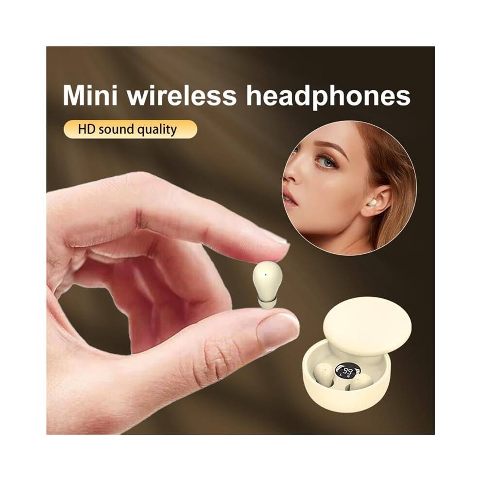 Invisibles Earphones 5.4 Wireless Earbuds Noise Reduction Sleeping Sport Earphones Working Earbuds B