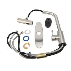 Kitchen Sink Faucet 304 Stainless Steel 3 Modes with Sprayer Hot Cold Water Adjustable Splash Proof