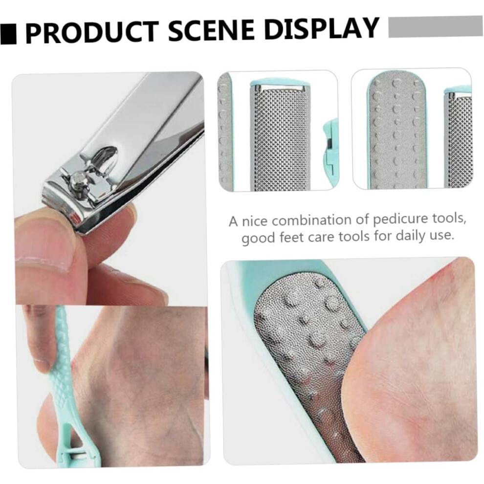 Pedikyrkit för män, fotvård, fotpeeling, nagelvård, verktyg, förhårdnaderborttagare, fotfil, Sky