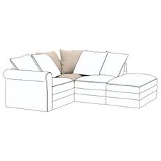 GRÖNLID klädsel till hörnsektion, Hillared beige