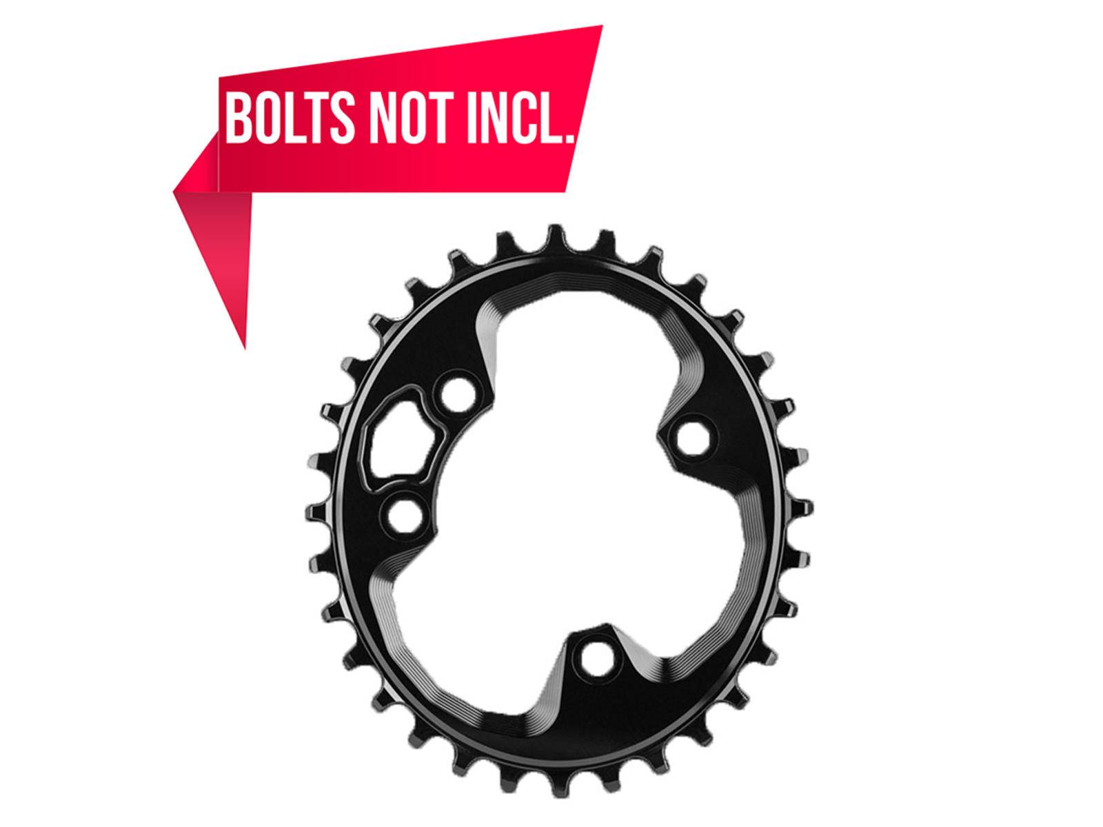 absoluteBLACK Kedjedrev 76 mm Singlespeed 34T 4 bultar | Svart | 1x10/11/12