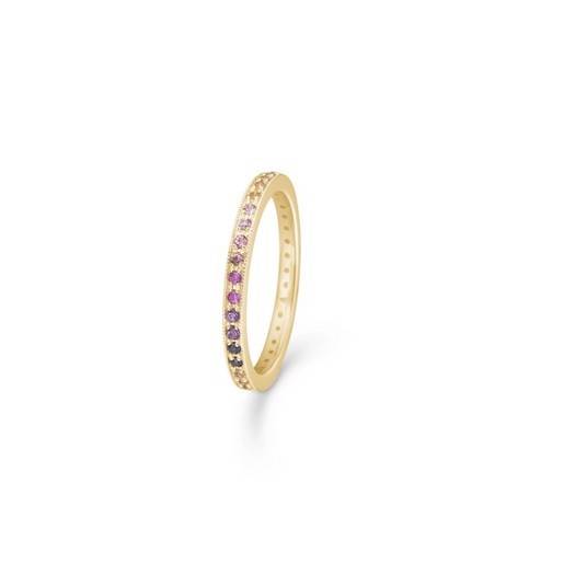 Mads Z - Poetry rainbow ring i 14 kt guld m. ægte sten 60