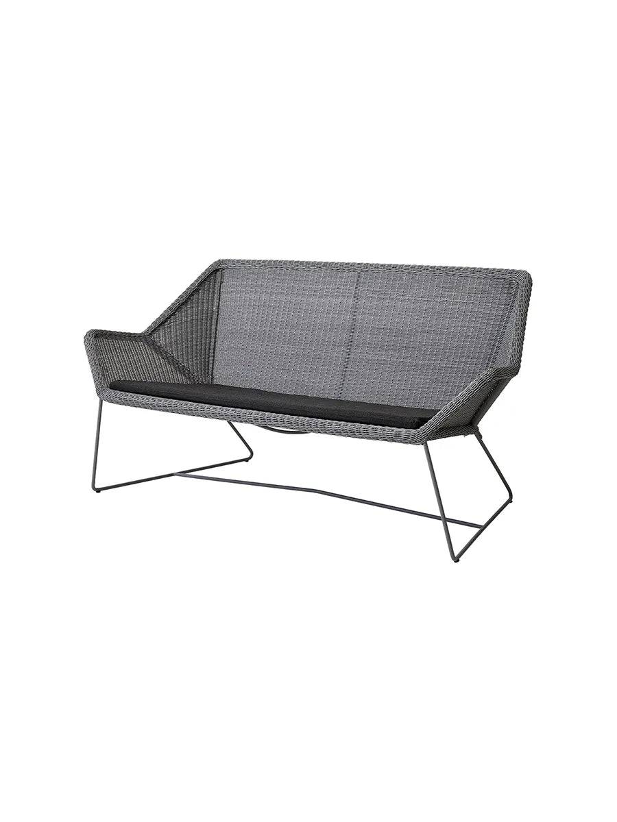 Breeze 2-pers. Loungesofa fra Cane-line Light grey / Black, Cane-line Natté - Jacobsen Plus