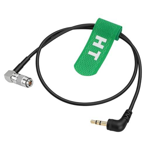 HangTon Tidkodskabel för Canon R5C kamera tentakel synkronisering zoom F6 rät vinkel 3,5 mm TRS-uttag till DIN 1,0/2,3 40 cm