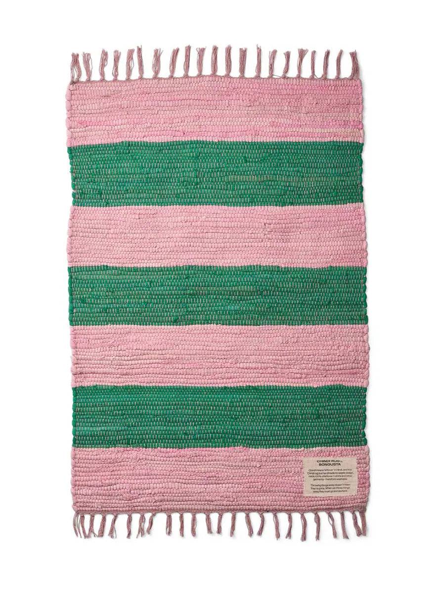 Chindi tæppe, 60x90 cm fra Bongusta Pink & Grass - Jacobsen Plus
