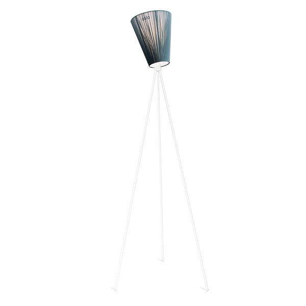 Oslo Wood Gulvlampe Hvid Fod & Grøn Skærm