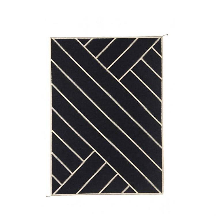 Nordic Modern x Vibeke Klint VK2 Gulvtæppe Black/White 140x200cm