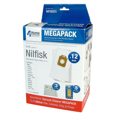 Nilfisk Select Megapack. Uoriginalt. 12 støvsugerposer + 3 motorfiltre + 5 duftstave. MFB603