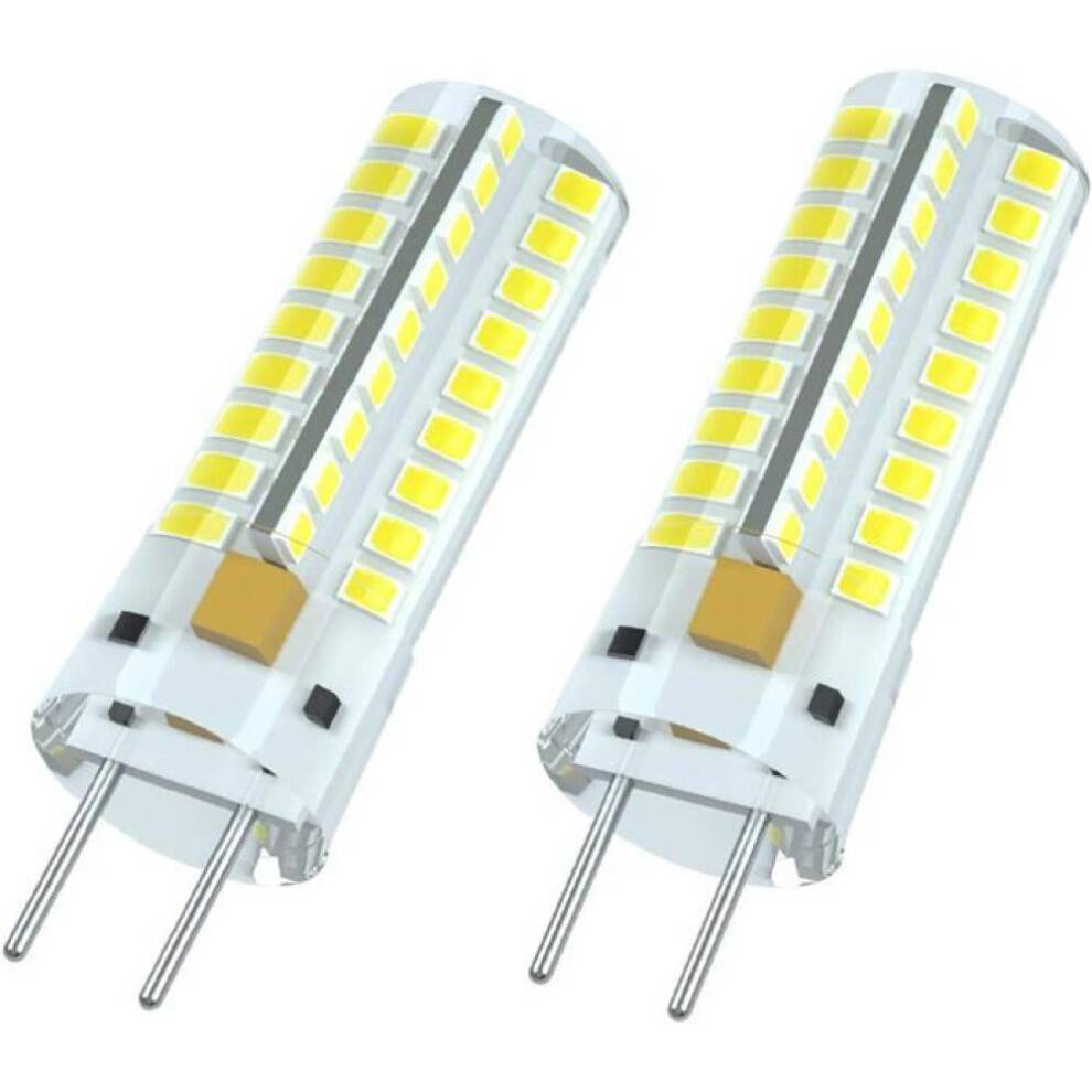LED-lampa G6.35 Sockel AC 12V, 7W Ersätter 50W Halogenlampa, Kallvit 6000K, 360 Spridningsvinkel, Ej Dimbar, GY6.35 (2-pack)