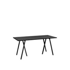 HAY - Loop Stand Table with Support Black 160 x 77,5 cm - Leif Jørgensen - Sort