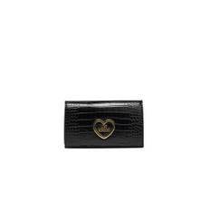 Love Moschino, Taske, Dame, Sort, ONE SIZE, Uld, Sort Crossbody Taske med Kæde - ONE Size