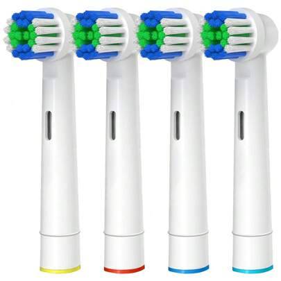 Kompatibel med Oral B eltandborste Ersättning tandborste borsthuvuden, tandborsthuvud Refill Passar för Oral B Pro, D, Genius och Smart Series elektri - Multifärgad (Black-4 datorer,Färgglada-4 datorer,Vit-4 datorer)