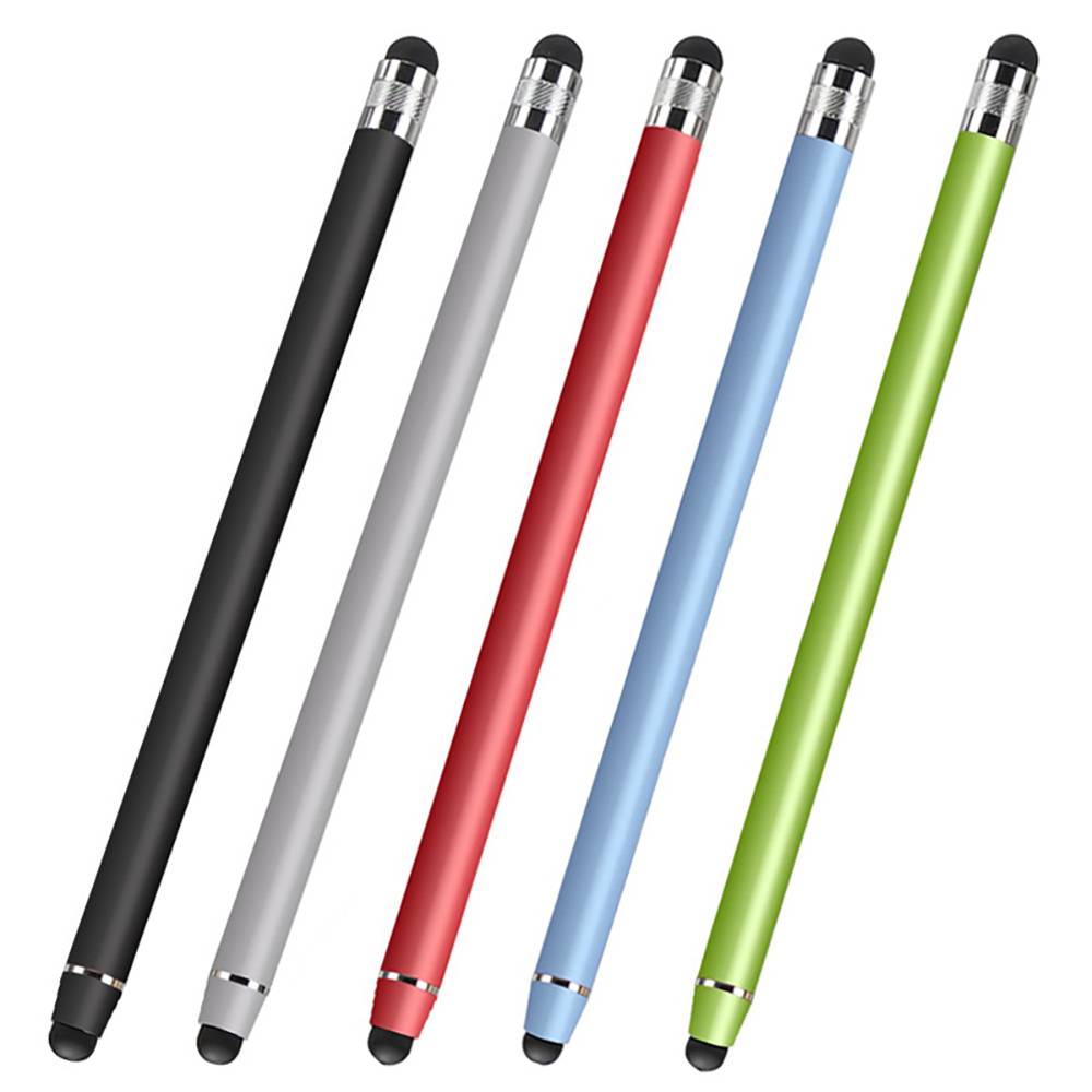 5Pcs Tablet Pen Universal Pencil Touch Stylus Double Dual Silicone Head For iPad iPhone Samsung Huawei Lenovo Smart Phone