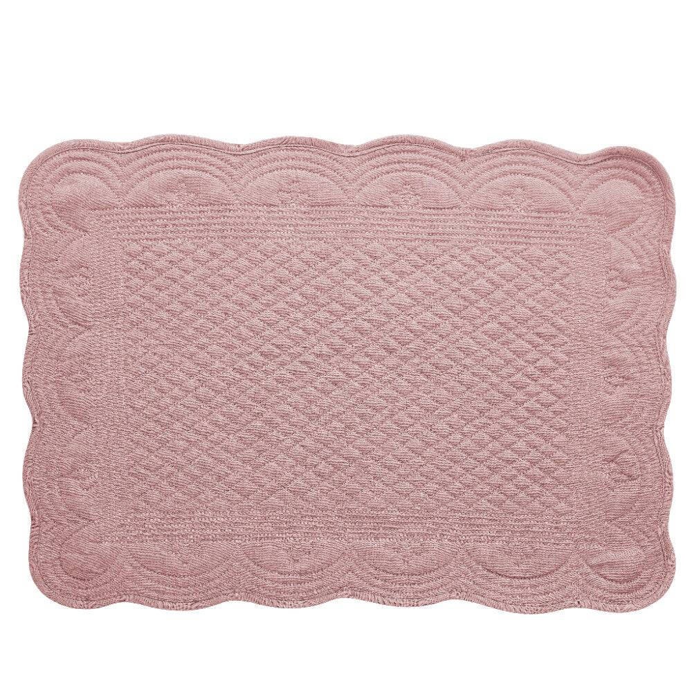 Estrid dækkeserviet 48,5x33,5 cm. lyserød 100% bomuld