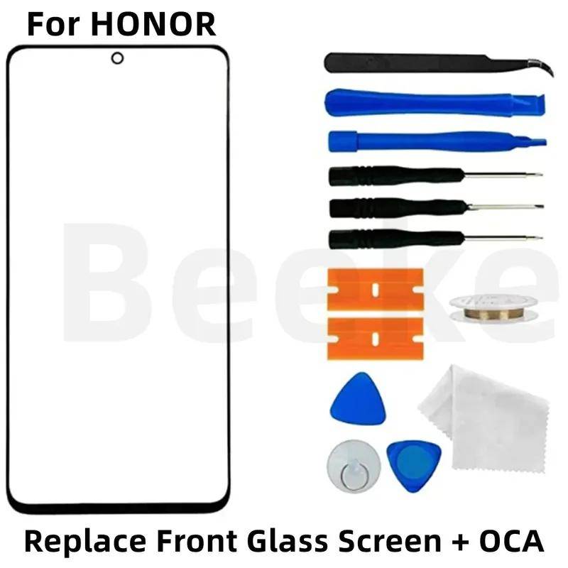 Framsida Glas Skärm + OCA Film För Honor Magic 3 4 5 6 7 8 Pro Lite VS V2 V3 V5 Yttre LCD Display Pekskärm Lins + Ersättningskit